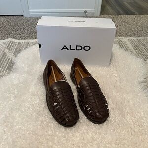 Aldo Men's Dark Brown Woven Loafers